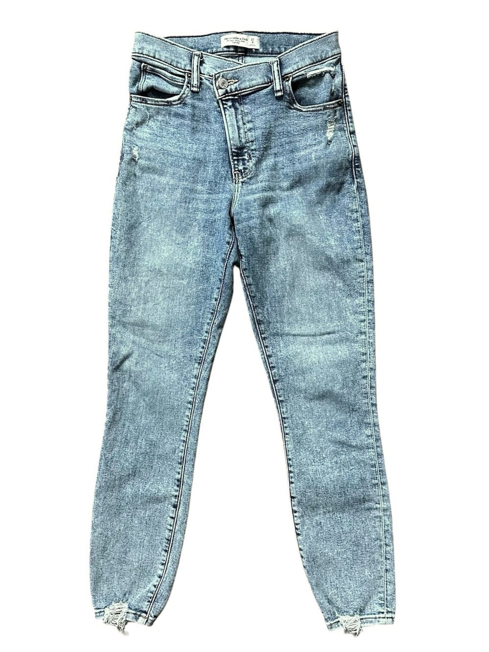 Abercrombie & Fitch Curve Love High Rise Mom Jeans Crossover Waist Jeans 27/4R